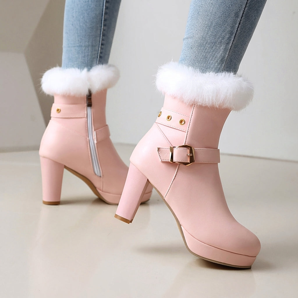 Elisa Fur Ankle Boots