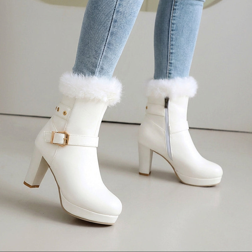 Elisa Fur Ankle Boots