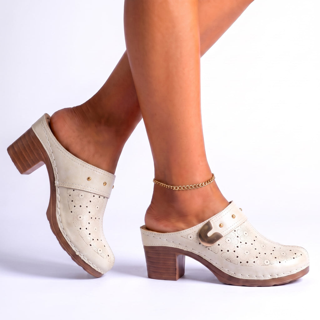 Daisy Leather Mules