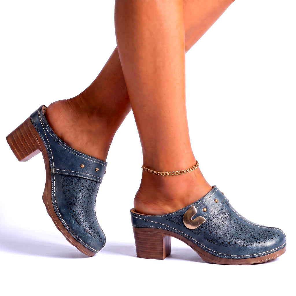 Daisy Leather Mules
