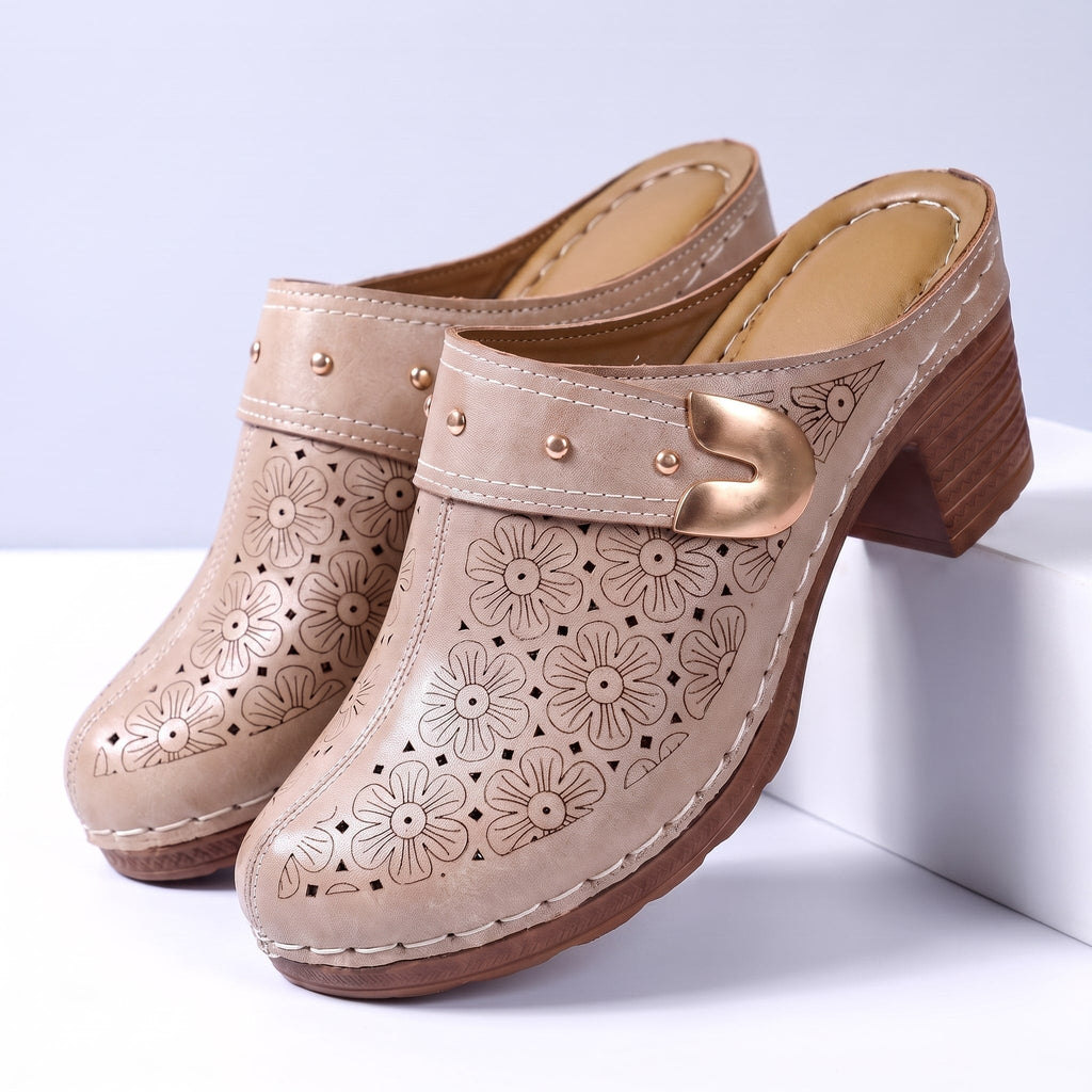 Daisy Leather Mules